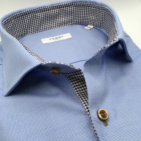 oxford light blue pure cotton slim fit shirt