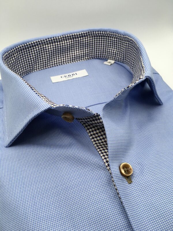 oxford light blue pure cotton slim fit shirt