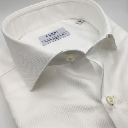camicia bianca puro cotone doppio ritorto twill