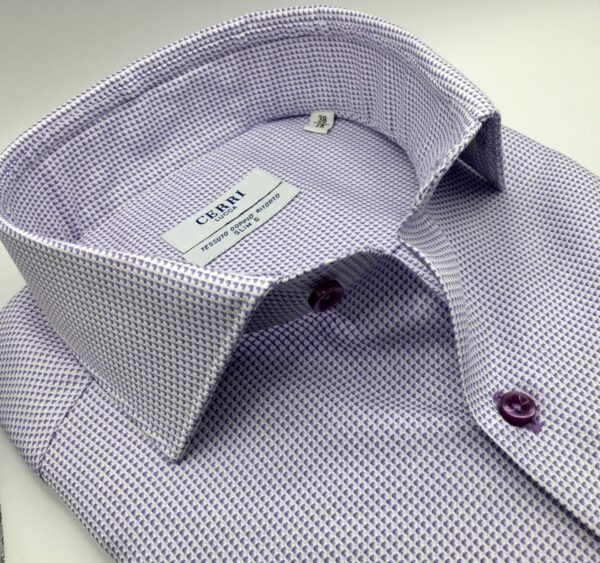 pure cotton lilla color shirt slim fit