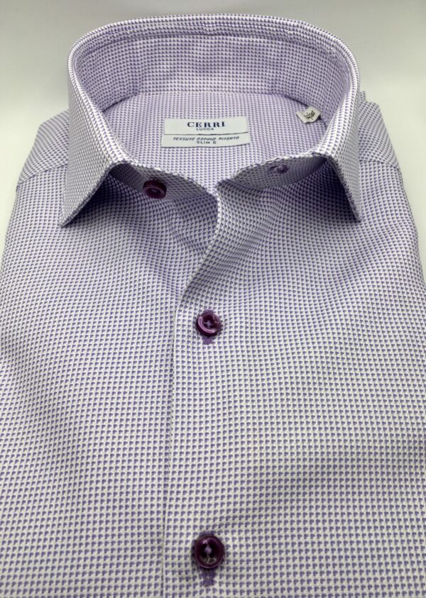 pure cotton lilla color shirt slim fit - Image 2