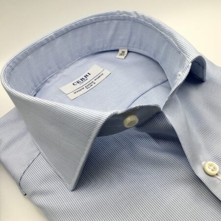 small striped pure cotton slim fit shirt