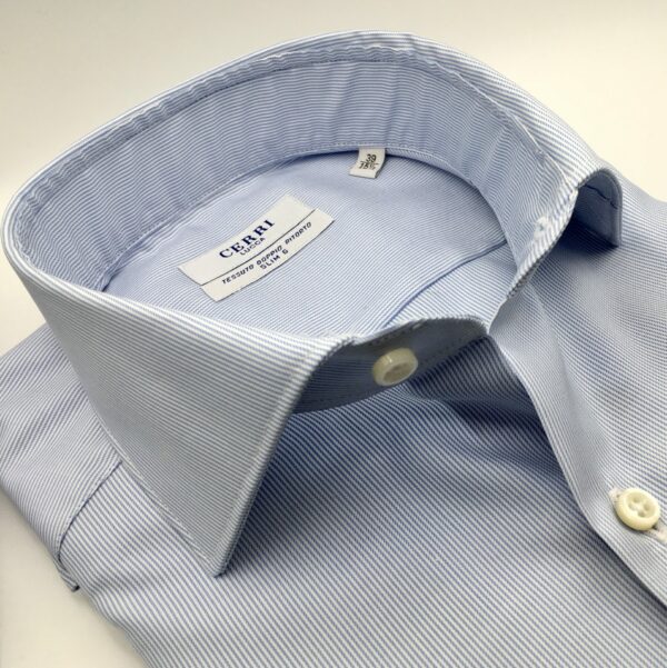 small striped pure cotton slim fit shirt