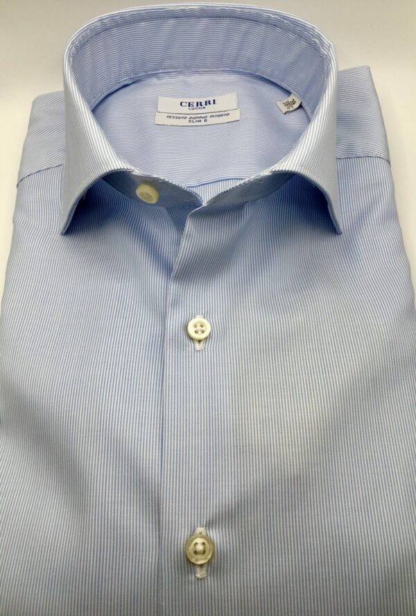 small striped pure cotton slim fit shirt - Image 2