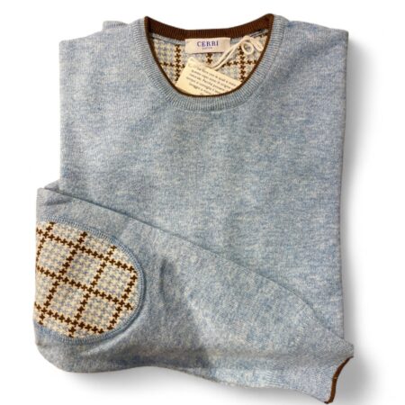 light blue wool and cashmere sweater