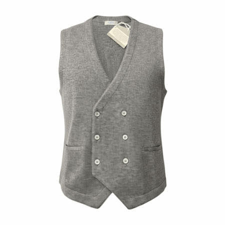 double breasted pure wool vest