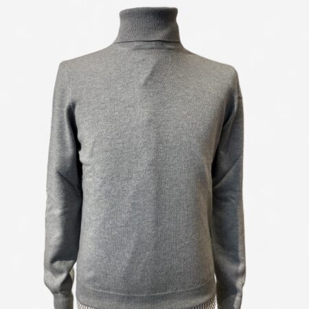 Dolcevita lana e cashmere grigio chiaro