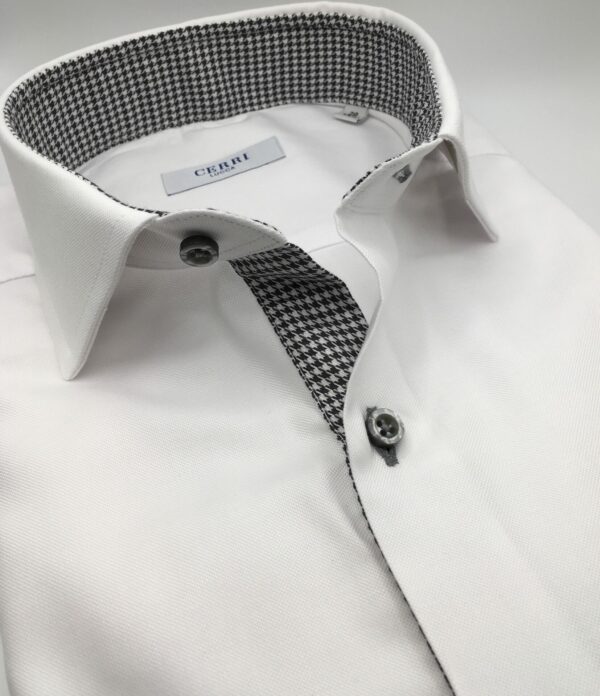 pure cotton white slim fit shirt