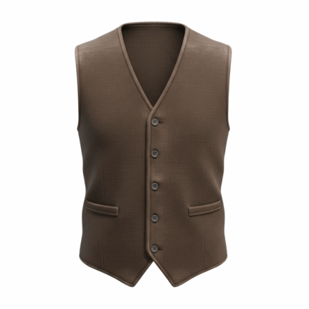 gilet in puro cotone color marrone